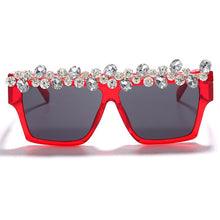 Load image into Gallery viewer, 'Excuse Me' Oversized Jeweled Sunglasses