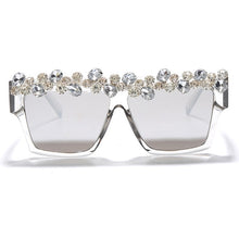 Load image into Gallery viewer, 'Excuse Me' Oversized Jeweled Sunglasses