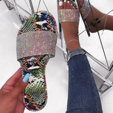 Load image into Gallery viewer, Glitter Diamond Flat Slides