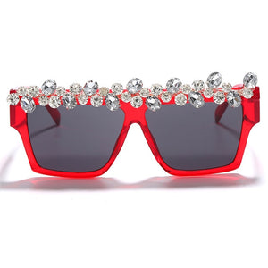 'Excuse Me' Oversized Jeweled Sunglasses