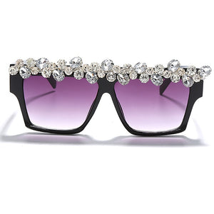 'Excuse Me' Oversized Jeweled Sunglasses