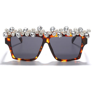 'Excuse Me' Oversized Jeweled Sunglasses