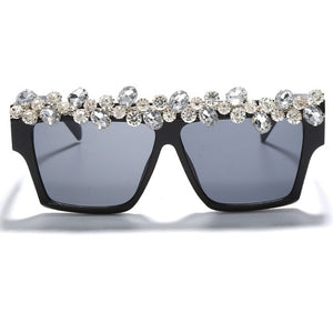 'Excuse Me' Oversized Jeweled Sunglasses