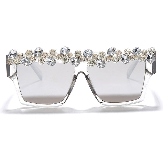 'Excuse Me' Oversized Jeweled Sunglasses