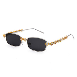 'G' Rectangle fFrame Vintage Sunglasses